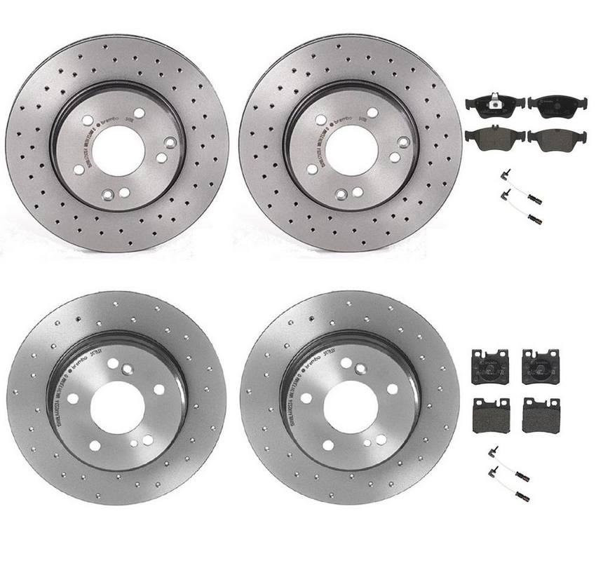 Brembo Brake Pads and Rotors Kit - Front and Rear (288mm/278mm) (Xtra) (Low-Met)